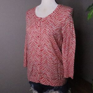 LOFT |‎ Cotton Button Up Cardigan Sweater M